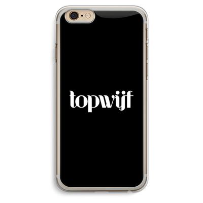Topwijf Zwart: iPhone 6 Plus / 6S Plus Transparant Hoesje