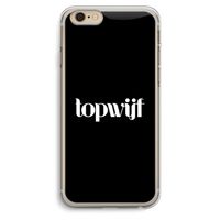 Topwijf Zwart: iPhone 6 Plus / 6S Plus Transparant Hoesje