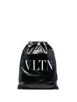 Valentino Garavani sac à dos VLTN en cuir verni - Noir