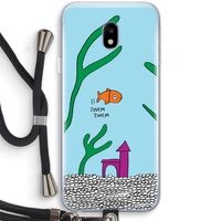 Aquarium: Samsung Galaxy J3 (2017) Transparant Hoesje met koord