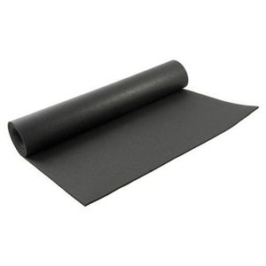 Zwarte yogamat/sportmat 180 x 60 cm