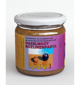 Hazelnoten-rozijnenpasta eko bio