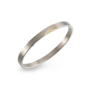 Boccia 03006-03 Armband Bangle titanium-briljant zilver-en goudkleurig 0,015 crt 62 mm