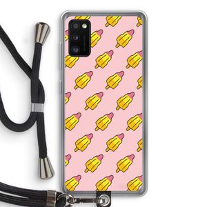Waterijsjes: Samsung Galaxy A41 Transparant Hoesje met koord