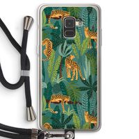 Luipaard 2: Samsung Galaxy A8 (2018) Transparant Hoesje met koord