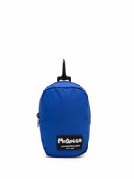Alexander McQueen mini pochette à patch logo - Blu
