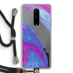Zweverige regenboog: OnePlus 8 Transparant Hoesje met koord