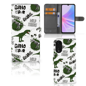 Telefoonhoesje met Pasjes voor OPPO A78 5G | A58 5G Dinosaurus