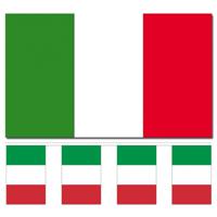 Italie versiering/feestartikelen set - vlag 90 x 150 cm - vlaggenlijn van 300 cm - landen - thumbnail