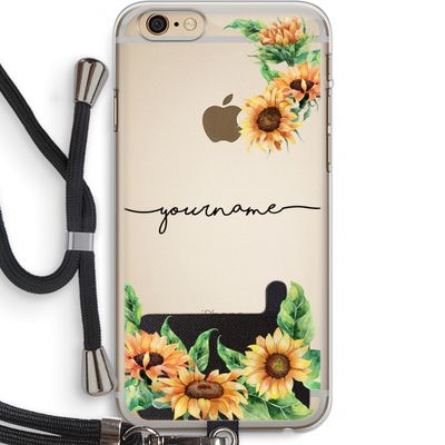 Zonnebloemen: iPhone 6 PLUS / 6S PLUS Transparant Hoesje met koord