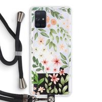 Botanical sweet flower heaven: Samsung Galaxy A71 Transparant Hoesje met koord