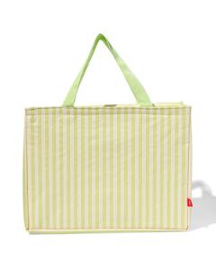 HEMA Koeltas Shopper 45x36cm Strepen (lichtgroen)