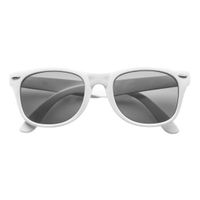 Witte kunststof zonnebril/zonnenbril voor dames/heren   -