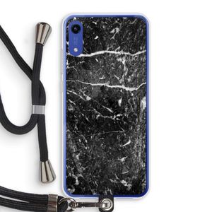 Zwart marmer: Honor Play 8A Transparant Hoesje met koord