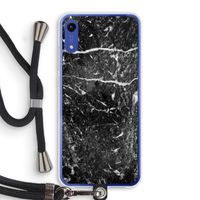 Zwart marmer: Honor Play 8A Transparant Hoesje met koord