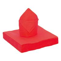 Santex Feest servetten - 20x stuks - rood - 40 x 40 cm - papier - feestservetten