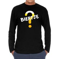 Biertje long sleeve t-shirt zwart voor heren - thumbnail