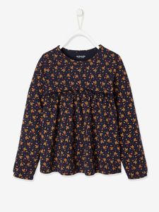 Blouse-T-shirt met bloemenprint voor meisjes inktprint