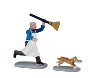 Feline Fish Thief 5x10x13 cm 2st Kersthuisje - Lemax