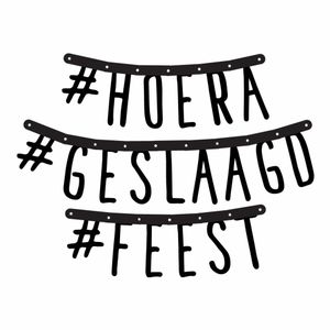 Letterslinger Hoera Geslaagd Feest