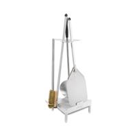 Pizza accessoires - 4 delig - 2 pizzascheppen - Handvat: 90 cm - Roestvrij staal / aluminium / messing / hout Pizza accessoires - 4 delig - 2 pizzascheppen - Handvat: 90 cm - Roestvrij staal / aluminium / messing / hout