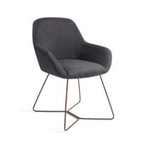 Jesper Home Eetkamerstoel 'Kushi' Beehive Rose, kleur Black-Out