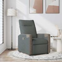 Fauteuil verstelbaar stof donkergrijs