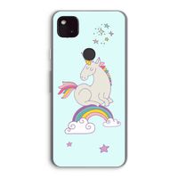 Regenboog eenhoorn: Google Pixel 4a 5G Transparant Hoesje