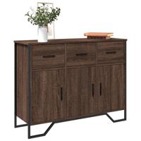 Dressoir 97x32,5x74,5 cm bewerkt hout bruin eikenkleur