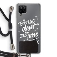 Don't call: Samsung Galaxy A12 Transparant Hoesje met koord