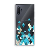 Gekleurde driehoekjes blauw: Samsung Galaxy Note 10 Plus Transparant Hoesje Gekleurde driehoekjes blauw: Samsung Galaxy Note 10 Plus Transparant Hoesje