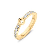 Melano Twisted Ring Crystal Goud | Maat 58