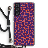 Purple Giraffe: Samsung Galaxy S21 FE Transparant Hoesje met koord