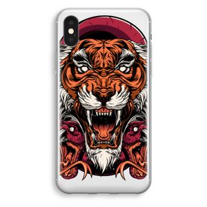 Tiger and Rattlesnakes: iPhone X Transparant Hoesje