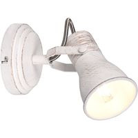 LED Wandspot - Wandverlichting - Trion Sanita - E14 Fitting - 1-lichts - Rond - Antiek Wit - Aluminium - thumbnail