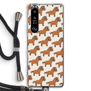 Pony: Sony Xperia 1 III Transparant Hoesje met koord