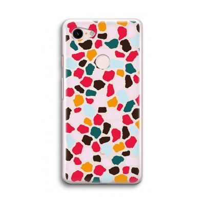 Colored Giraffe: Google Pixel 3 Transparant Hoesje