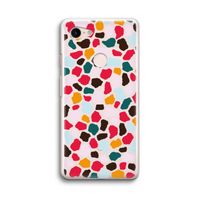 Colored Giraffe: Google Pixel 3 Transparant Hoesje