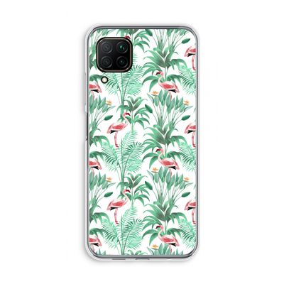 Flamingo bladeren: Huawei P40 Lite Transparant Hoesje