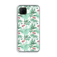 Flamingo bladeren: Huawei P40 Lite Transparant Hoesje