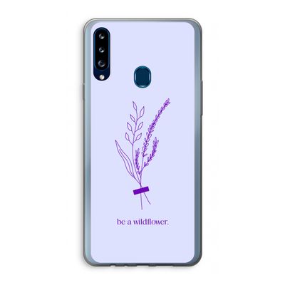 Be a wildflower: Samsung Galaxy A20s Transparant Hoesje