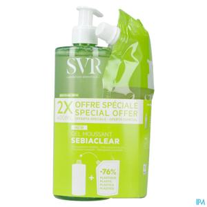 SVR Sebiaclear Schuimende Reinigingsgel 400ml + Navulling 400ml