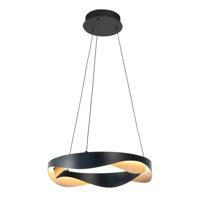 Highlight Design hanglampAscoli zwart met goud Ø 40cm - H5539.01