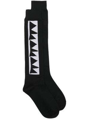 Comme des Garçons Homme Plus chaussettes en coton à logo intarsia - Noir