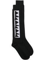 Comme des Garçons Homme Plus chaussettes en coton à logo intarsia - Noir