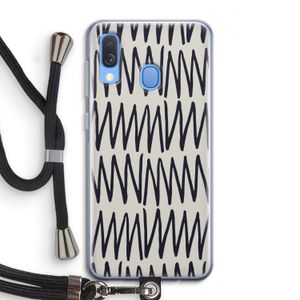 Marrakech Zigzag: Samsung Galaxy A40 Transparant Hoesje met koord