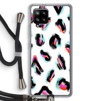Cheetah color: Samsung Galaxy A42 5G Transparant Hoesje met koord Cheetah color: Samsung Galaxy A42 5G Transparant Hoesje met koord