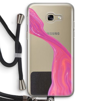 Paarse stroom: Samsung Galaxy A5 (2017) Transparant Hoesje met koord