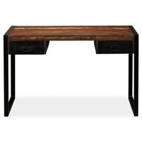 The Living Store Industrieel Bureau - 120 x 50 x 76 cm - Gerecycled Hout - 2 lades