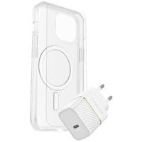 Otterbox KIT EU Set (hoesje + beschermglas + lader) Apple iPhone 15 Transparant, Wit MagSafe compatible